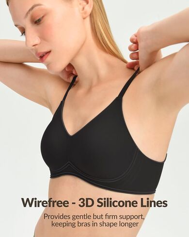 Wireless Bras Full Coverage Supportive Minimizer Bra Smooth Comfort T-Shirt Sleep Bras No Underwire in Saudi Arabia