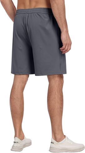 4 Pack Men's Athletic Gym Shorts with Pockets,Running Workout Basketball Hiking Shorts for Men in Kuwait