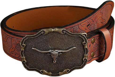 Verdusa Women's Western Belt Vintage PU Leather Square Buckle Waist Belt in Saudi Arabia