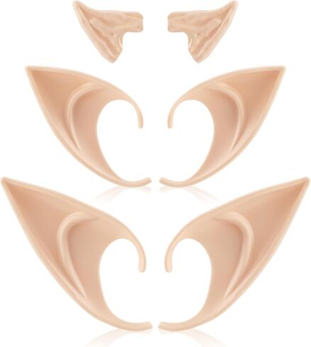 أذنين عصر النهضة الطبيعية ، آذان قزم الجنية - 16 زوجًا آذان ذات طول طويل وقصير أذنين مصاصي الدماء المدبب للنساء للنساء الرجال البالغين من أزياء مكياج Cosplay Enime Acquerade in Kuwait