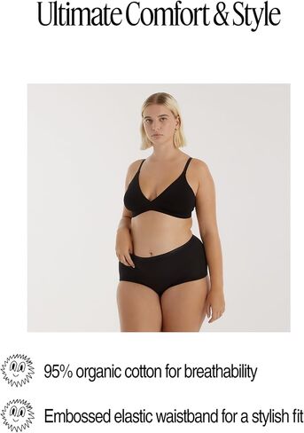 Women's Core Shorty Cotton Boyshort Underwear 5-Pack in Saudi Arabia