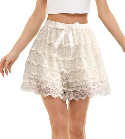 Ruffle Shorts Women Cute Lolita Bloomers Y2K Lace Booty Micro Pants Big Girl Kawaii Clothes Panties Boyshorts 1 Pack in Saudi Arabia