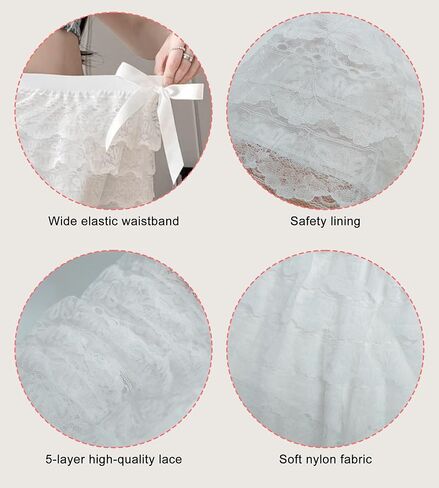 Ruffle Shorts Women Cute Lolita Bloomers Y2K Lace Booty Micro Pants Big Girl Kawaii Clothes Panties Boyshorts 1 Pack in Saudi Arabia