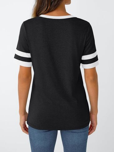 AUTOMET Women's Short Sleeve V Neck T Shirts Trendy Casual Spring Tops Summer Fashion Tees Basic Clothes in Saudi Arabia