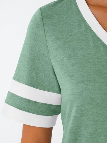 AUTOMET Women's Short Sleeve V Neck T Shirts Trendy Casual Spring Tops Summer Fashion Tees Basic Clothes in Saudi Arabia