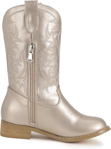 Hehainom Girls Cowgirl Boots for Little Big Kids Cowgirl Booties Toddler Western Riding Shoes Cowboy Boots for Kids in Saudi Arabia