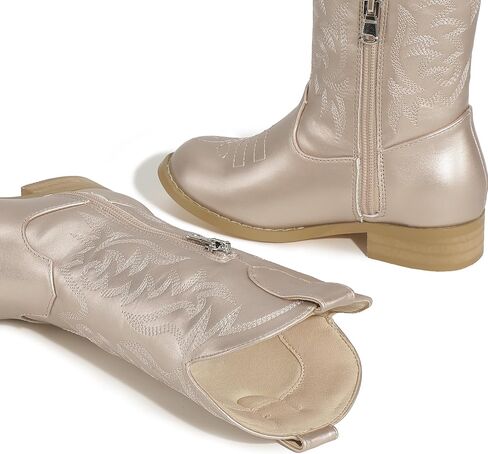 Hehainom Girls Cowgirl Boots for Little Big Kids Cowgirl Booties Toddler Western Riding Shoes Cowboy Boots for Kids in Saudi Arabia