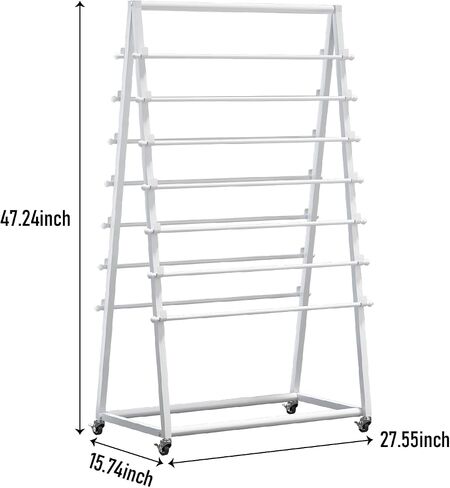 ikare Ribbon Organizer,Ribbon Holder,15 Tier Ribbon Holder Organizer Rack,Double-Sided Gift Wrapping Craft Ribbon Storage Shelf for Craft Room Cake Shop Flower Store in Saudi Arabia
