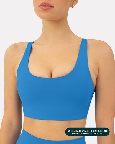 PAVOI ACTIVE Racerback Adjustable Sports Bra for Women - High Support Convertible Straps High Impact Workout Bras - HiPerform in Kuwait
