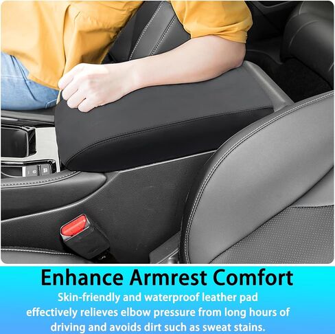Center Console Armrest Cover for Honda Accord Accessories 2023 2024 2025 Middle Console Pad Armrest Lid Protector Arm Rest Storage Box Cushion Leather Interior Seat Box Case (Black Stitches) in Saudi Arabia
