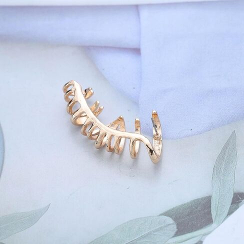 Gothic Large Wrap Cuff Earring Gold Metal Ear Climber Crawler Earring Exaggerated Polished Ear Claw Earring Punk Left Earring Jewelry for Women in Saudi Arabia