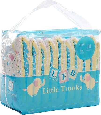 Littleforbig Adult Printed Diaper 10 Pieces - Little Trunks (Large 36"-46") in Saudi Arabia