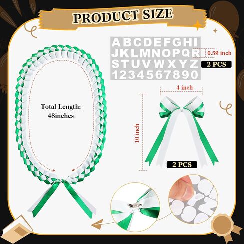 Graduation Ribbon Leis Class of 2025 Grad Money Lei Double Braided Necklace Accessories for Graduation Party in Saudi Arabia