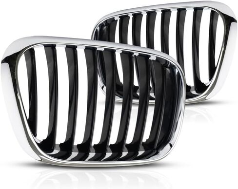 لسيارات BMW X5 2000 2001 2002 2003 مصبغة السائق وجانب الركاب | زوج | كروم | مصنوعة من البلاستيك | استبدال BM1200152، BM1200153 | 51138402645, 51138402646 in Kuwait