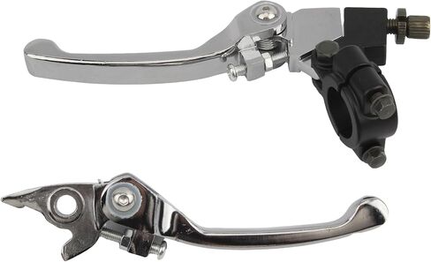 PowerMotor 7/8" 22mm CNC Brake Clutch Lever Kit,Motorcycle Folding Clutch Brake Handle Lever for CRF KLX BBR Pit Dirt Bike ATV Quad-Electroplate in Kuwait
