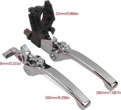 PowerMotor 7/8" 22mm CNC Brake Clutch Lever Kit,Motorcycle Folding Clutch Brake Handle Lever for CRF KLX BBR Pit Dirt Bike ATV Quad-Electroplate in Kuwait