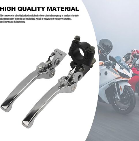 PowerMotor 7/8" 22mm CNC Brake Clutch Lever Kit,Motorcycle Folding Clutch Brake Handle Lever for CRF KLX BBR Pit Dirt Bike ATV Quad-Electroplate in Kuwait