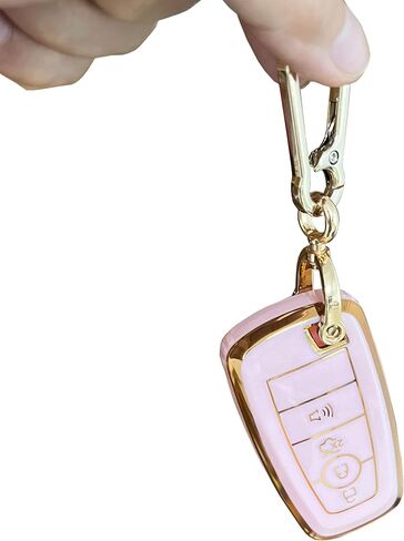 Keyless Entry Remote for Ford Key Fob Cover Protective Shell Fits for Ford Edge Escape Expedition Explorer Fusion Mustang Ranger F-150 F-250 (4-Button-A-Pink) in Saudi Arabia