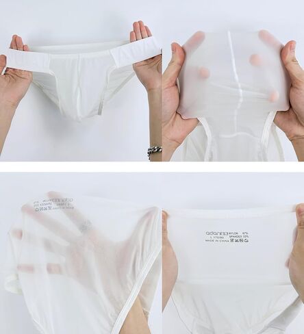 WINDAY Men Briefs Lace Silk Low Rise Bikini Briefs and Breathable Underwear in Kuwait