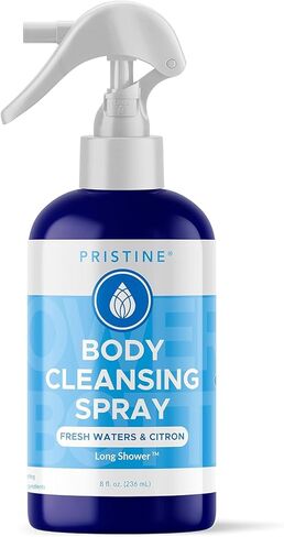 Rinse Free Waterless Body Cleansing Spray: Rinse Free Wash and Body Spray for Women and Men - a More Natural, Portable Shower and Wipes Alternative - Fresh Waters & Citron in Kuwait