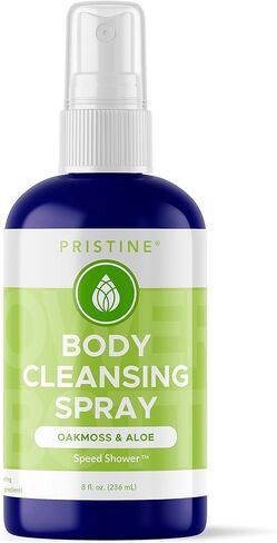 Rinse Free Waterless Body Cleansing Spray: Rinse Free Wash and Body Spray for Women and Men - a More Natural, Portable Shower and Wipes Alternative - Fresh Waters & Citron in Kuwait
