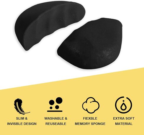 3 Pairs Shoe Filler for Too Big Shoes Women, Composite Toe Inserts for Shoes Too Big, Toe Cushions Filler Inserts for Women Make Fit Tighter Blister Prevention Father's Day Gifts(Small, Black) in Kuwait