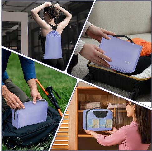 Compression Packing Cubes for Travel, 8 Set Packing Cubes for Suitcases, Breathable Mesh Travel Bags Organizer for Luggage Lightweight Vacation Essentials Accessories (Purple) in Saudi Arabia