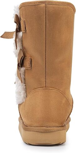 Krabor Womens Snow Boots Boots Mid-Calf Winter Shoes مع أقواس جانبية in Kuwait