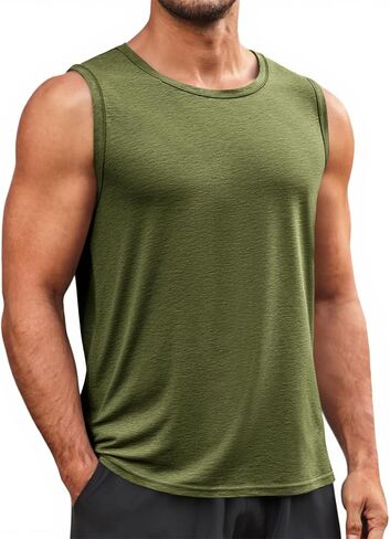 Runcati Mens Slobys Tank Tops تمرين تقطيع القميص Muscle Athletic Gym Summer Beach T in Saudi Arabia