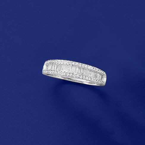 روس سايمونز 0.50 CT. T.W. الرغيف الفرعي وخاتم الماس الدائري في الفضة الإسترليني in Kuwait