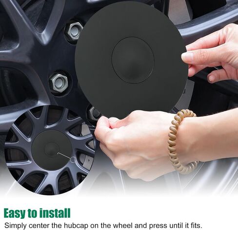 ROCCS متوافق مع Tesla Model 3 S X Set Aero Wheel Cap Kit، غطاء محور تعديل الشعار المركزي مع غطاء صامولة العروة، فضي in Saudi Arabia