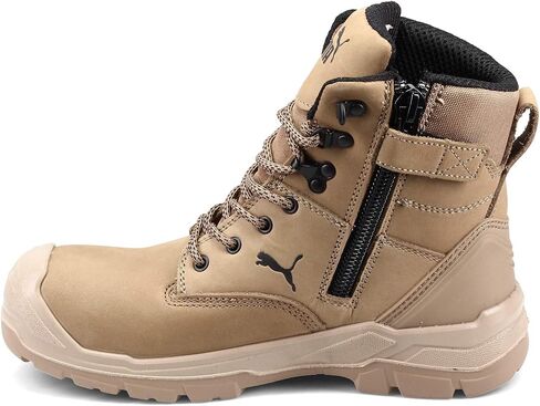 PUMA Men's Conquest Waterproof Composite Toe EH Zip Industrial Shoe, Stone, 11.5 Wide in Saudi Arabia