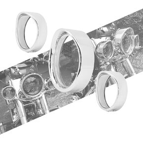 Motorcycle 7" Headlight Trim Ring 4.5" Fog Light Trim Ring Set Visor Style Fit for Harley Softail FL 1994-2017 (Black) in Kuwait