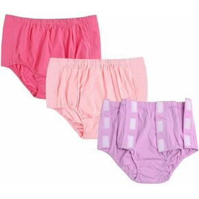 3 Pack Post Surgery Underwear, Adaptive Underwear, Tear Away Underwear, Incontinence Underpants, Reusable Stick-on Briefs