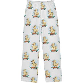 Ice Hockey Player Helmet Boy's Pajama Pants Kids Long Sleep PJ Pant Boy Pajama Bottoms Elastic Waist Lounge Pants with 2 Pockets S
