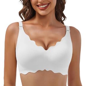 Seamless Bras Wireless No Show Comfort Full Coverage Push Up Wireless T Shirt Bra for Women