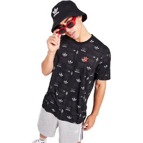 adidas Originals Men's AOP All-Over Logos T-Shirt, Black