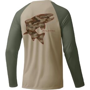 Palmyth Fishing Shirts for Men Long Sleeve Sun Protection UV UPF 50+ T-Shirts Performance Quick Dry
