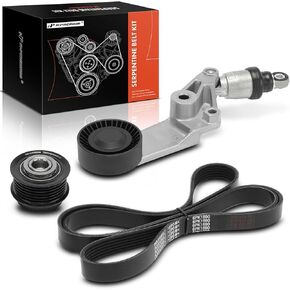 A-Premium Engine Serpentine Drive Belt Kit With Tensioner & Idler Pulley متوافق مع Toyota Corolla 2003-2008 ، Matrix 2003-2008 ، Celica 2003-2005 ، 1.8L