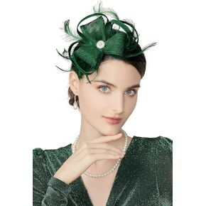 قبعات Babeyond Fascinators للنساء - قبعات حفلة الشاي ، قبعة Kentucky عقال ريشة الديربي قبعة الزفاف الزفاف