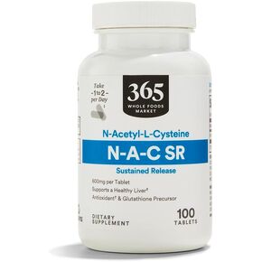 سوق الأغذية الكامل ، NAC استدامة الإصدار 600mg ، 100 ct