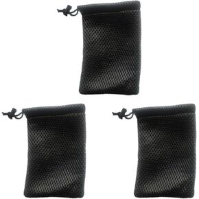 10Pcs Nylon Mesh Drawstring Bag 6 x 4Inch Small Mesh Bags, Small Storage Pouch String Bags for for Mini Stuff MP3 Charger Earphone Key, Travel Kit Organizer for Lipstick Cosmetic Jewelry, Black