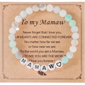 HUTIMY Gifts for Mamaw Birthday from Grandchildren Best Grandma Mothers Day Mamaw Bracelet