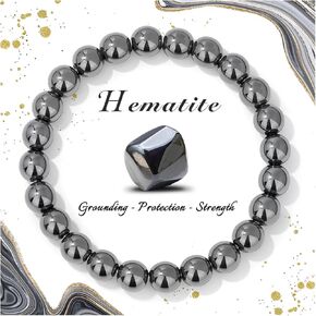 Raicegs 4 6 8MM Beaded Bracelets Healing Crystal Bracelet for Women Men Natural Stone Handmade Stretch Bracelet Reiki Spiritual Jewelry