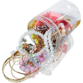 SMUOBT Mystery Jewelry Jar Bundle - 40-45 Piece Surprise Jewelry Box for Women, Gift Set (Necklace, Earrings, Rings,Kracelet,Keychain, Hair Clip) - Unique Birthday Gift for Her,