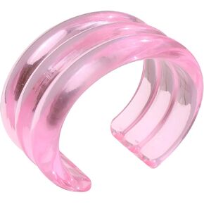 HIIXHC Jelly Resin Cuff Bangle Bracelets for Women Wide Acrylic Bangle Bracelet Irregular Geometric Plastic Wristbands Jewelry for Women Beach Essentials for Vacation