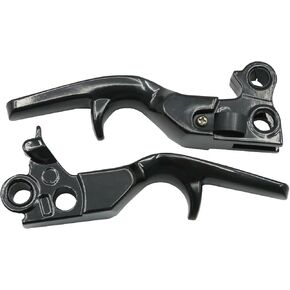 2Pcs Short Hand Brake Clutch Lever, Replacement for Harley Davidson XL Sportster 883 and 1200, Softail Models, Dyna Models, FLHR Road King Models