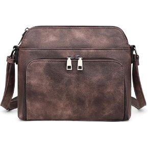 MASINTOR Crossbody Purse Bags for Women, Multi-Pocket Soft Leather Shoulder Purse with Tassel, Lightweight Travel Handbag