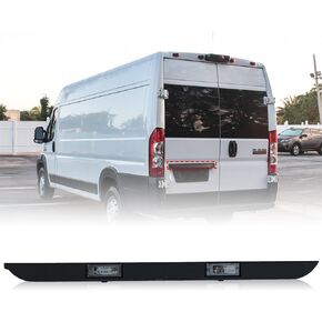 Rear License Number Plate Light Trim for 2014-2023 RAM Promaster 1500 2500 3500 Accessories, Black, 1PC