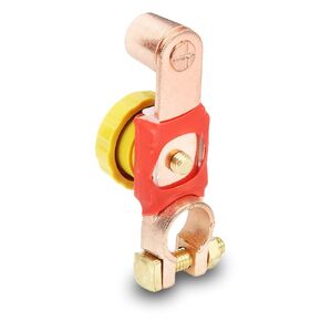 6V 12V 24V Positive Battery Disconnect - Sturdy Brass Positive Battery Terminal Disconnect, Power Cut Off Function, Use, Applicable for Cars, Trucks